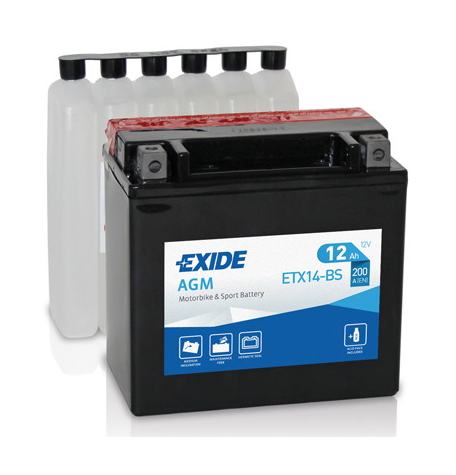 AKUMULATOR EXIDE YTX14-BS / ETX14-BS 12Ah AGM
