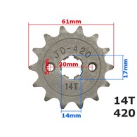 ZĘBATKA PRZÓD 420-14z ATV 110 ROB