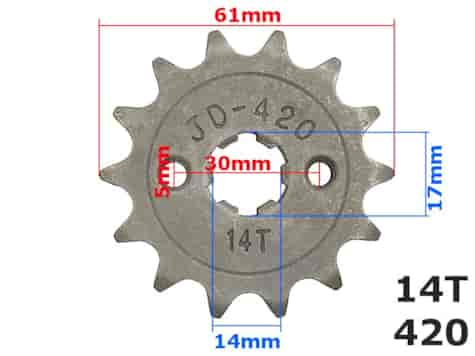 ZĘBATKA PRZÓD 420-14z ATV 110/125 ROB