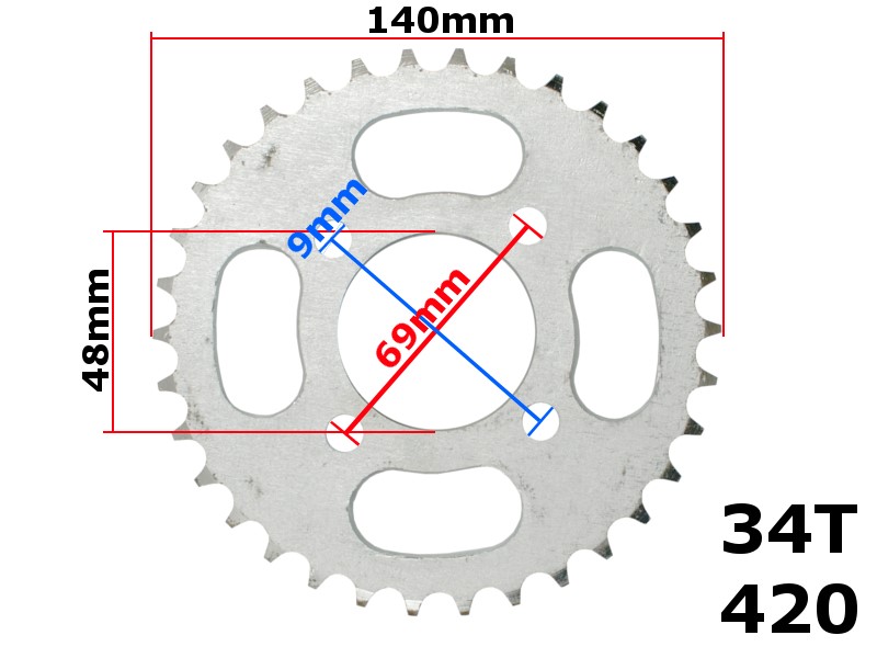 ZĘBATKA TYŁ 420-34z ATV 110/125 HB