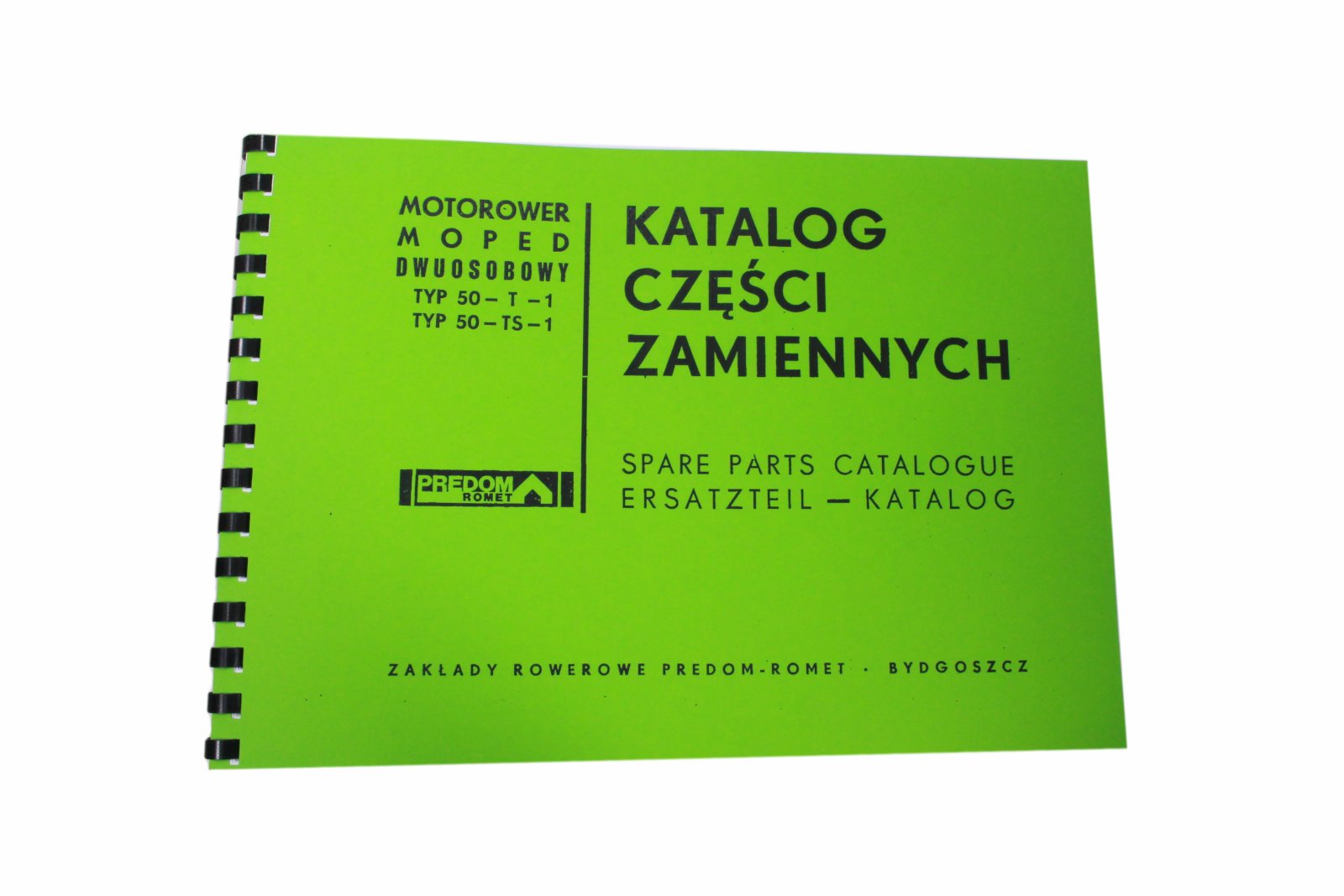 KATALOG CZĘŚCI ZAMIENNYCH PREDOM ROMET MOPED TYP 50-T-1 50-TS-1
