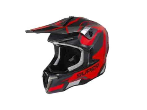 KASK SUPER ENDURO 02 CZARNO-CZERWONY XL 61