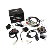 INSTALACJA ELEKTRYCZNA ATV 150/200 CG ZESTAW ZAPŁONOWY WIĄZKA CEWKA STATOR PRZEŁĄCZNIK STACYJKA MODUŁ REGULATOR STYK ŚWIECA