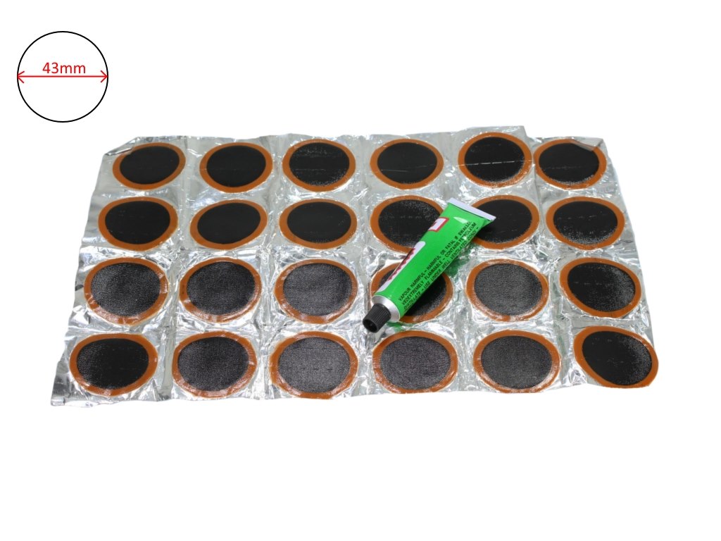 ŁATKA DO DĘTKI OKRĄGŁA 24 SZTUK + KLEJ