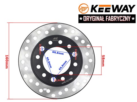 TARCZA HAMULCOWA PRZÓD KEEWAY HURRICANE 50 ORYGINAŁ