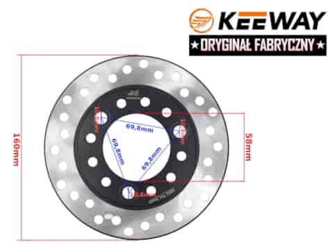 TARCZA HAMULCOWA PRZÓD KEEWAY HURRICANE 50 ORYGINAŁ