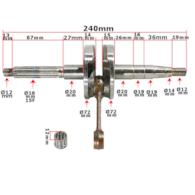 WAŁ KORBOWY KEEWAY HURRICANE 50 PIN 12mm ROB
