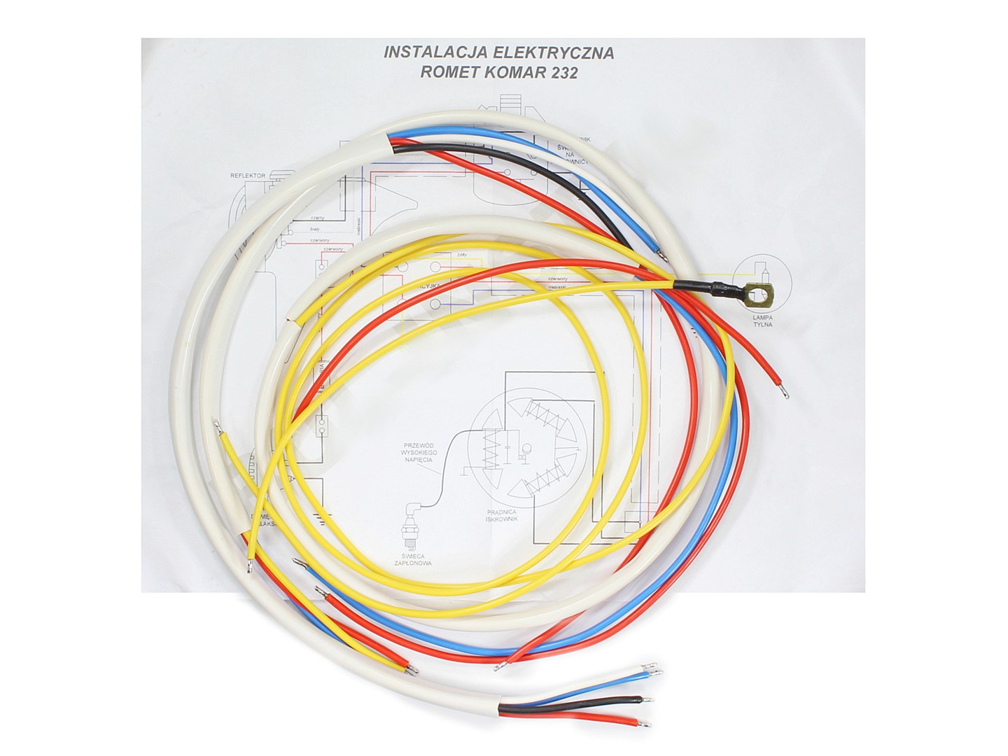 INSTALACJA ELEKTRYCZNA ROMET KOMAR 232 BIAŁA