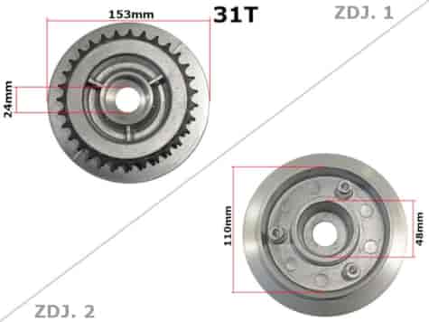 ZĘBATKA TYŁ SIMSON SR50 31z HUN