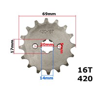 ZĘBATKA PRZÓD 420-16z ATV 110 ROB