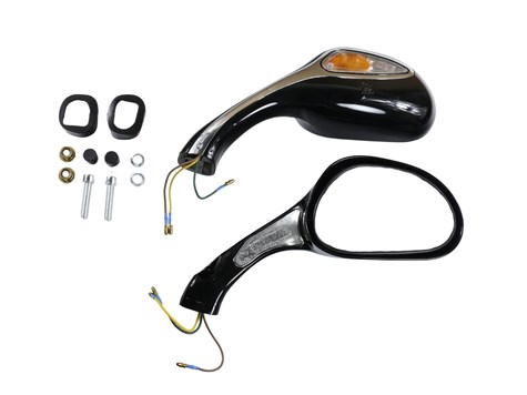 LUSTERKA M10 QY-201 CZARNE Z KIERUNKOWSKAZEM