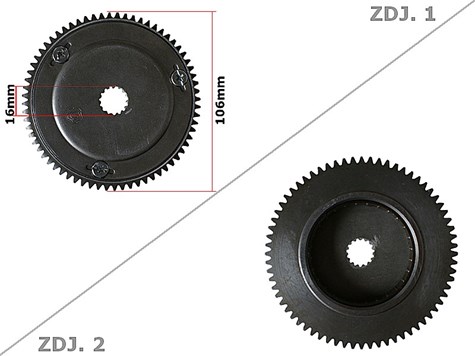 SPRZĘGŁO ROZRUSZNIKA KEEWAY LJ50 2T FI 16mm 15 FREZÓW