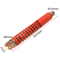 AMORTYZATOR GY6 SKUTER KOŁO 12'' CZERWONY 305mm