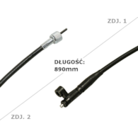 LINKA LICZNIKA GY6-50 PŁETWA Z OCZKIEM PLASTIKOWA 890mm
