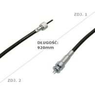 LINKA LICZNIKA GY6-50 PŁETWA WCISKANA METALOWA 920mm