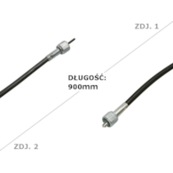 LINKA LICZNIKA GY6-50 PŁETWA 2xNAKRĘTKA 900mm