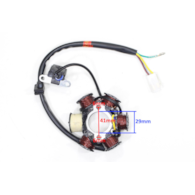 APARAT ZAPŁONOWY STATOR ATV 110/125 6 CEWEK 5 KABLI TZ SILNIK POZIOMY Z OZNACZENIEM 139FMB, 147FMD, 152FMH, 154FMI WYSTĘPUJĄCY W ATV CHIŃSKIE QUADY, MOTOROWERY STREET, CROSS, CZOPER