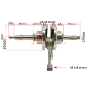 WAŁ KORBOWY CROSS 125 154FMI