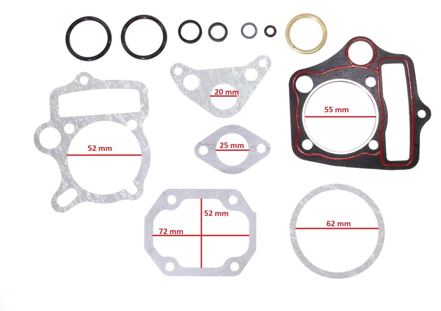 USZCZELKA ATV 125 GŁOWICY I CYLINDRA 54mm KPL.