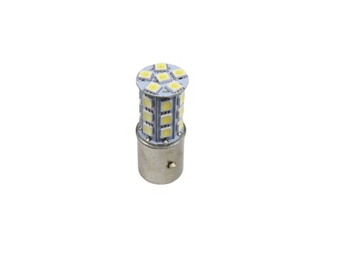 ŻARÓWKA 12V 35/35W BA20D 27SMD LED 6000K (BRAK ECE)