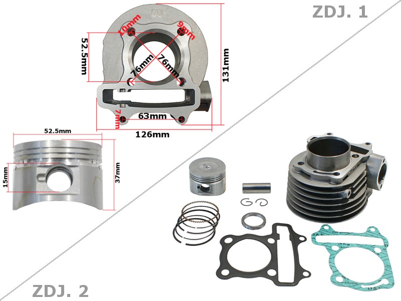 CYLINDER GY6 125 52,5mm STD