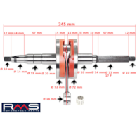 WAŁ KORBOWY MINARELLI HORIZONTAL RACING PIN 10mm RMS