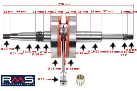 WAŁ KORBOWY PEUGEOT BUXY 50 RACING