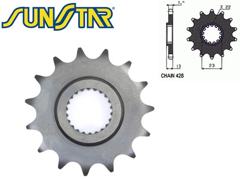 ZĘBATKA PRZÓD SUNSTAR SUNF235-15 XG 250 TRICKER