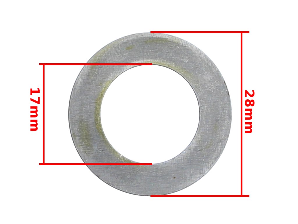 PODKŁADKA KOSZA SPRZĘGŁA SIMSON S51 S70 SR50 SR80 KR51/2 S53 S83 17x28x1,6mm DE