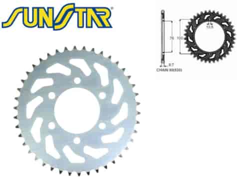 ZĘBATKA TYŁ SUNSTAR STALOWA SUNR1-5226-42