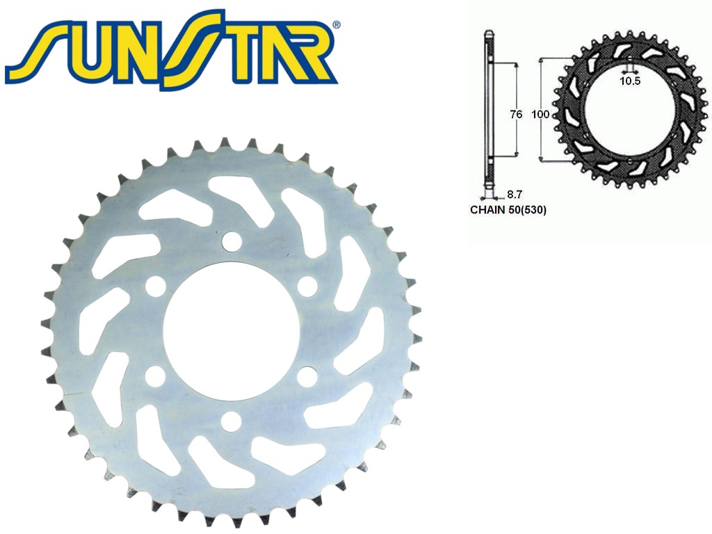 ZĘBATKA TYŁ SUNSTAR STALOWA SUNR1-5226-42