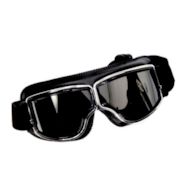 GOGLE RETRO R-03 SREBRNA SZYBA WB