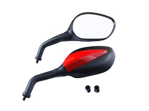 LUSTERKA M8 BAOTIAN GY6-50 CZARNO/CZERWONE