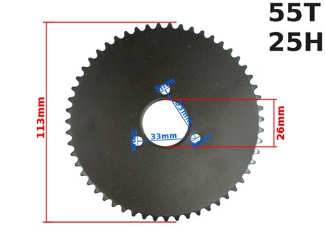 ZĘBATKA TYŁ POCKET 25H 55z HB