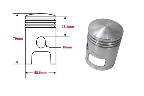TŁOK JAWA 350 CZ 58,75mm 3 SZLIF LEWY