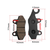 KLOCKI HAMULCOWE GY6-50 TYŁ HONDA XL 125 V VARADERO KAWASAKI Z 250 NINJA KEEWAY RKS 125/150/200 KYMCO CK 125