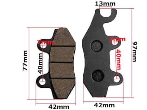 KLOCKI HAMULCOWE GY6-50 TYŁ HONDA XL 125 V VARADERO KAWASAKI Z 250 NINJA KEEWAY RKS 125/150/200 KYMCO CK 125