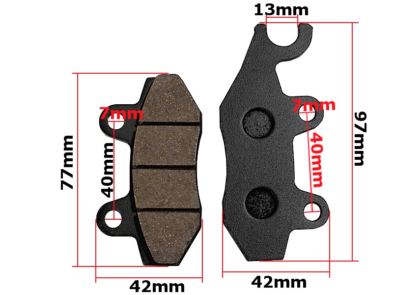 KLOCKI HAMULCOWE GY6-50 TYŁ HONDA XL 125 V VARADERO KAWASAKI Z 250 NINJA KEEWAY RKS 125/150/200 KYMCO CK 125