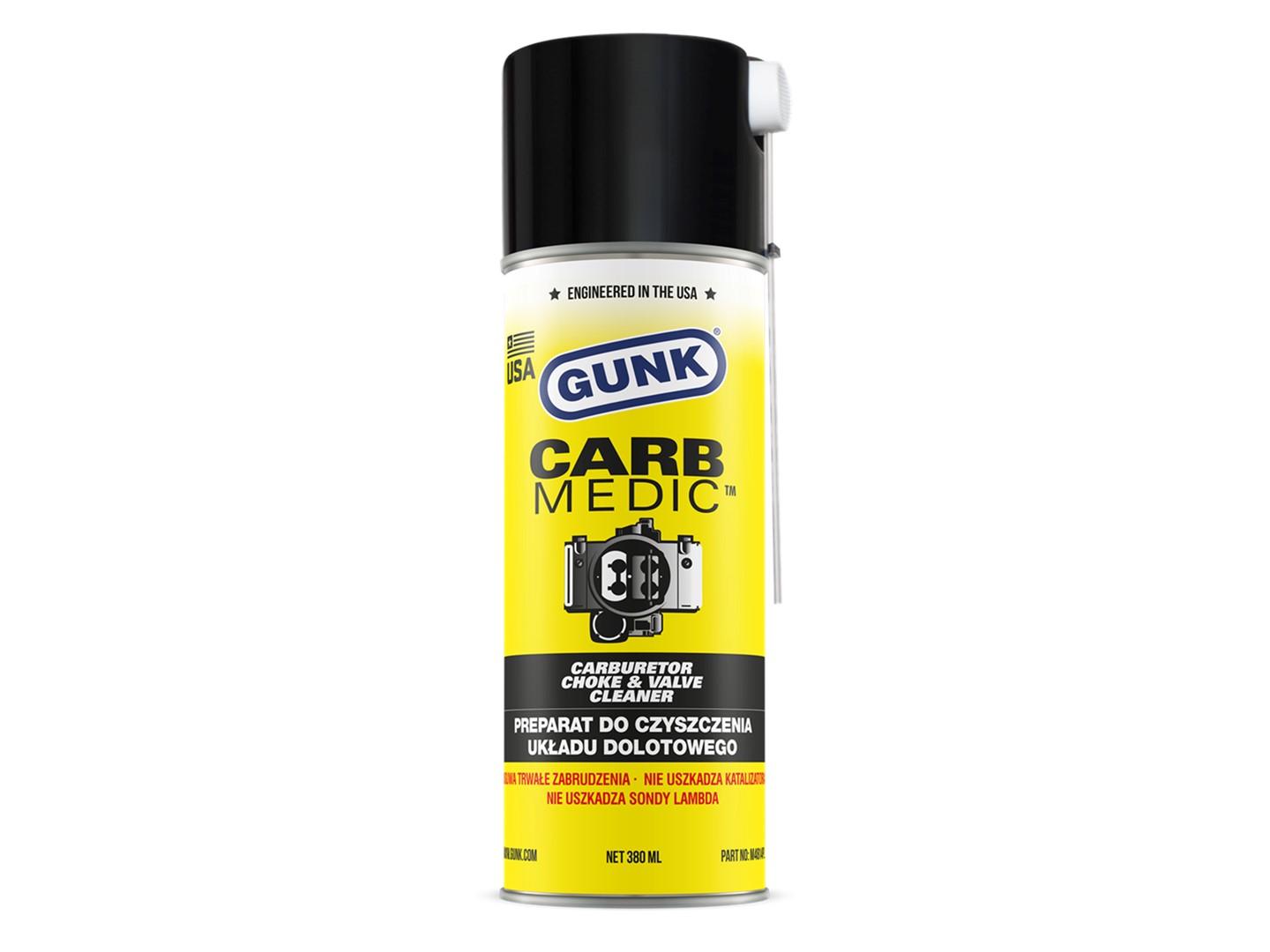 ŚRODEK DO CZYSZCZENIA GAŹNIKÓW GUNK 380ml USA