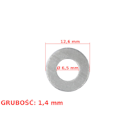 PODKŁADKA 6,5x12,6x1,4 ALUMINIOWA