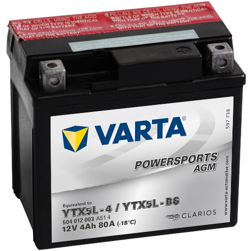 AKUMULATOR VARTA YTX5L-4-BS 4Ah AGM