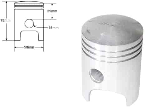 TŁOK JAWA 350 12V NOMINAŁ LEWY 58,00mm