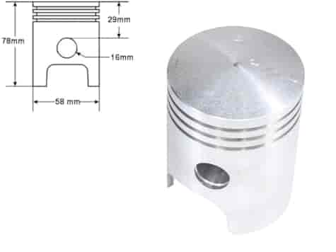 TŁOK JAWA 350 12V NOMINAŁ PRAWY 58,00mm