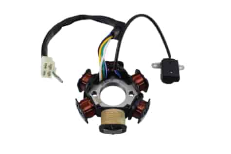 APARAT ZAPŁONOWY STATOR ATV 110/125 6 CEWEK JT SILNIK POZIOMY Z OZNACZENIEM 139FMB, 147FMD, 152FMH, 154FMI WYSTĘPUJĄCY W ATV CHIŃSKIE QUADY, MOTOROWERY STREET, CROSS, CZOPER