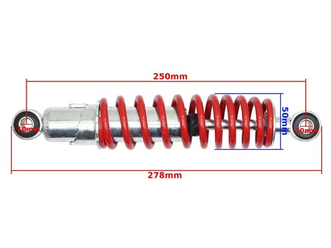 AMORTYZATOR PRZÓD ATV 110/125 CZERWONY HB