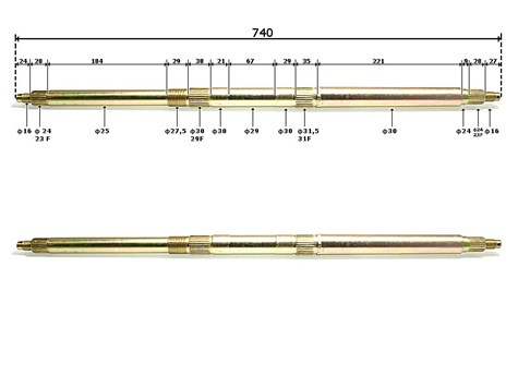 OŚKA TYŁ ATV 125 HB