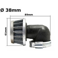 FILTR POWIETRZA STOŻEK FI - 38mm KĄT 90° ATV 125 ROB