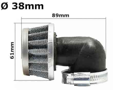 FILTR POWIETRZA STOŻEK FI - 38mm KĄT 90° ATV 125 ROB