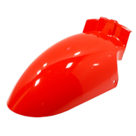 PLASTIK BŁOTNIK PRZEDNI - TYLNA CZĘŚĆ CARAVE CZERWONY