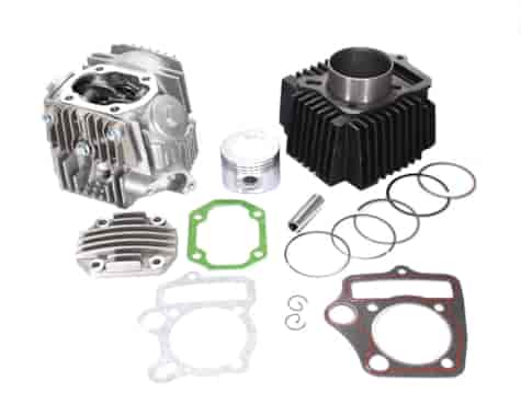 CYLINDER ATV 110 52,4mm PIN 13mm ZESTAW Z GŁOWICĄ TZ SILNIK POZIOMY Z OZNACZENIEM 152FMH WYSTĘPUJĄCY W ATV CHIŃSKIE QUADY, MOTOROWERY STREET, CROSS, CZOPER